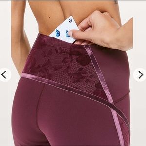 Lululemon Wunder Under High-Rise Tight  Flocked Lace 28" Dark Adobe